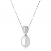 Lantisor cu perla naturala alba DiAmanti SK21104P-W_Necklace-G